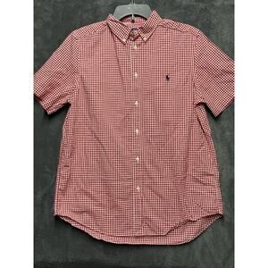 Polo Ralph Lauren Shirt Youth Boys XL 18/20 Red Plaid Button Holiday Christmas